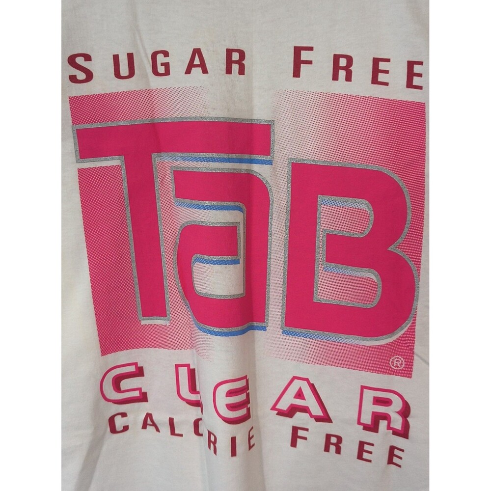 Vintage 90 Tab Clear Shirt XXLT Single Stitch Made in USA Hanes Heavyweight Soda